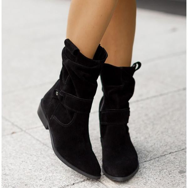 Bottines souples en daim beige pour femme, élégantes et décontractées