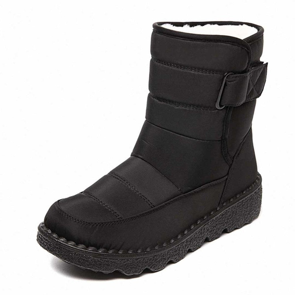 Bottines thermiques imperméables et antidérapantes pour femme, doublées et fourrées