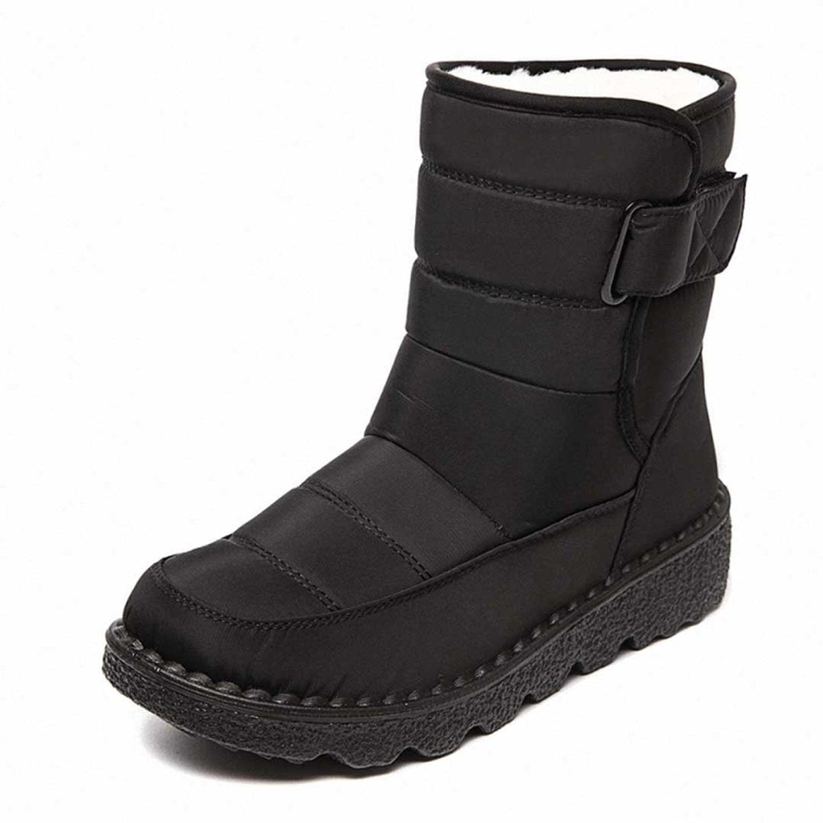 Bottines thermiques imperméables et antidérapantes pour femme, doublées et fourrées