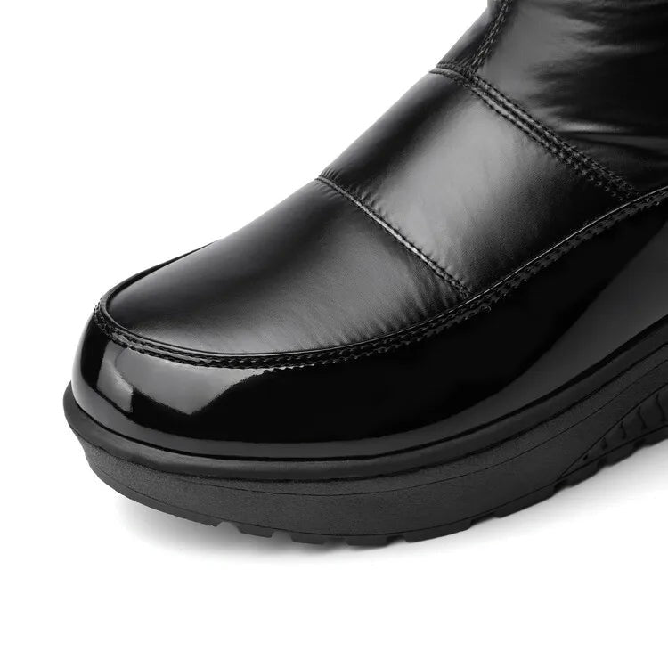 Cuissardes femme noires d'hiver avec nœud, au-dessus du genou
