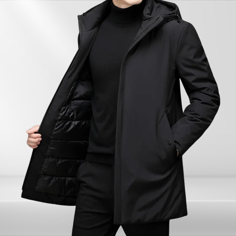 Doudoune à capuche pour homme en duvet de canard