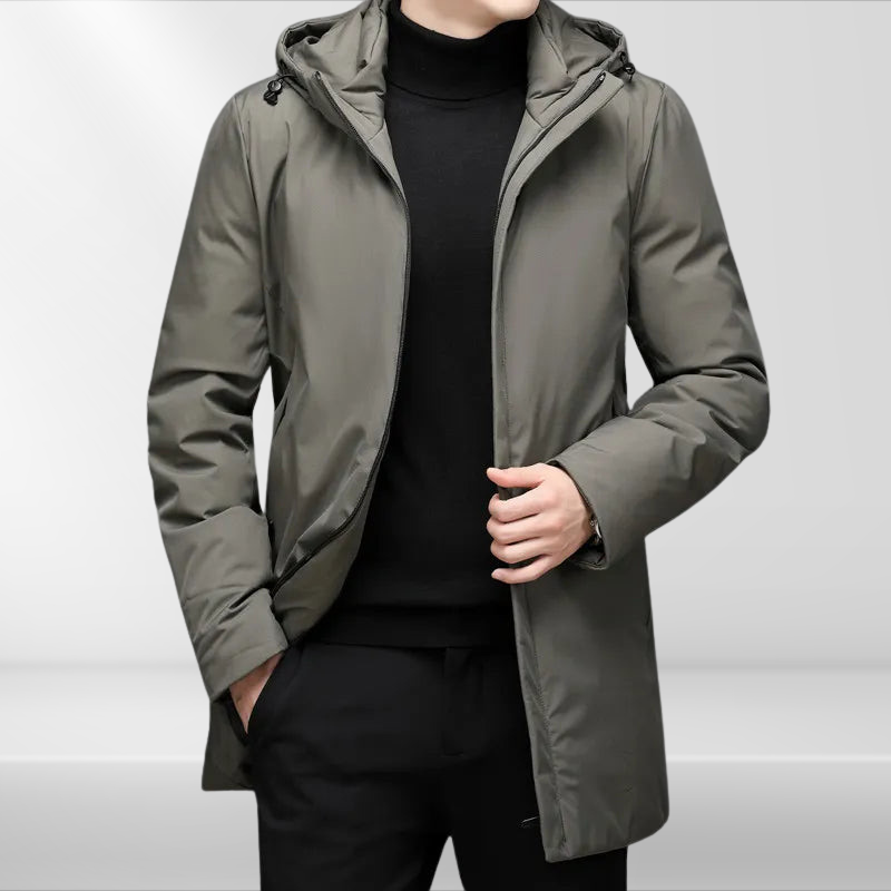 Doudoune à capuche pour homme en duvet de canard