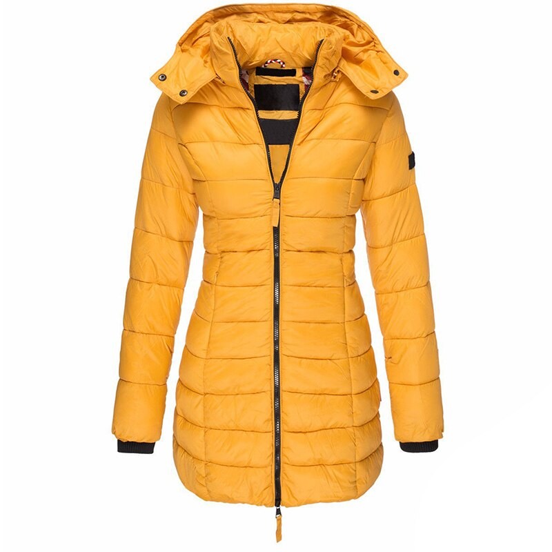 Doudoune chaude à capuche oversize pour femme