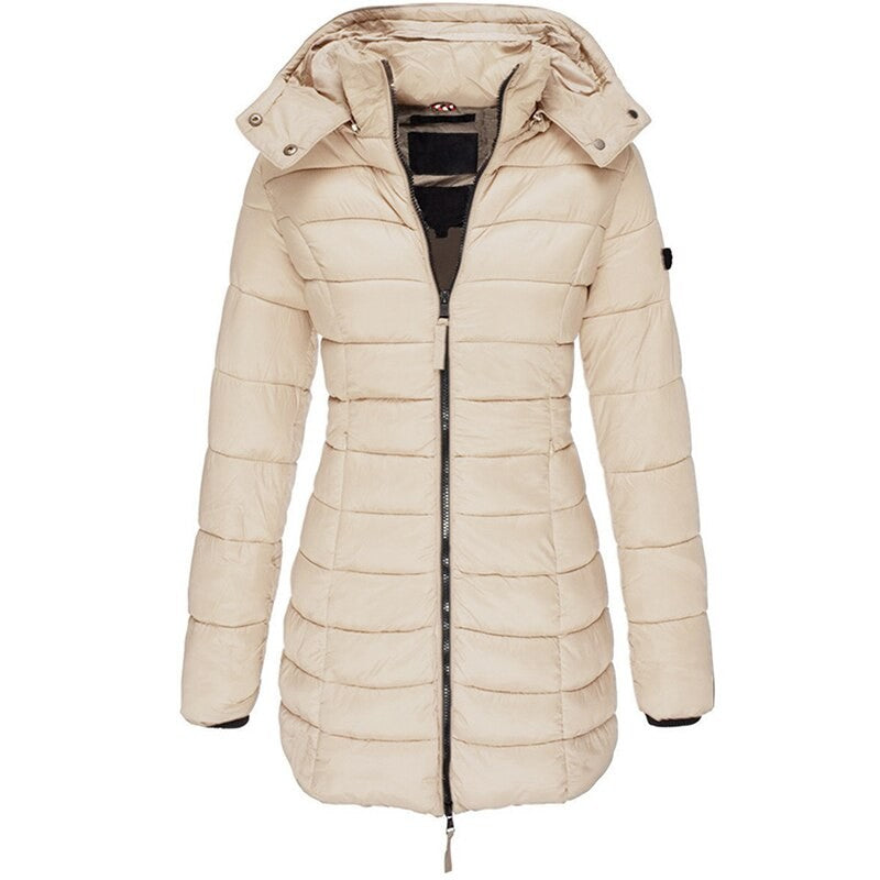 Doudoune chaude à capuche oversize pour femme