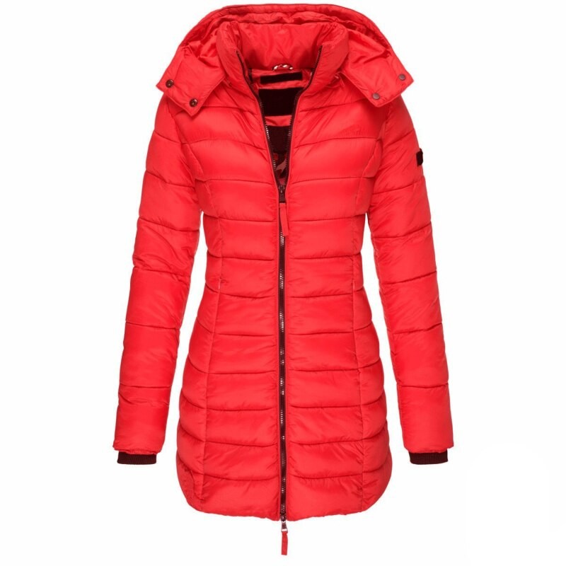 Doudoune chaude à capuche oversize pour femme