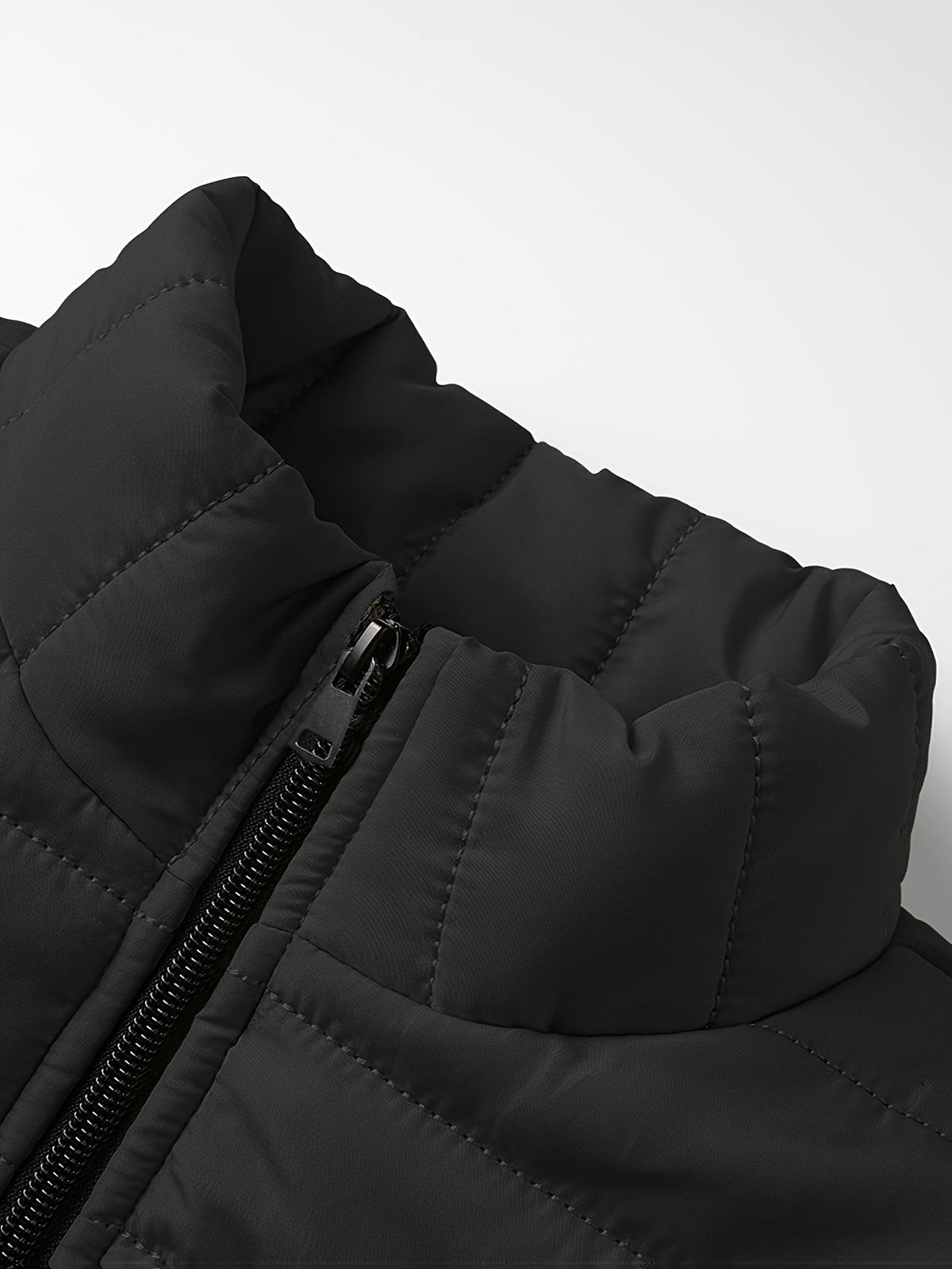 Doudoune homme sans capuche, veste matelassée légère pour l'hiver