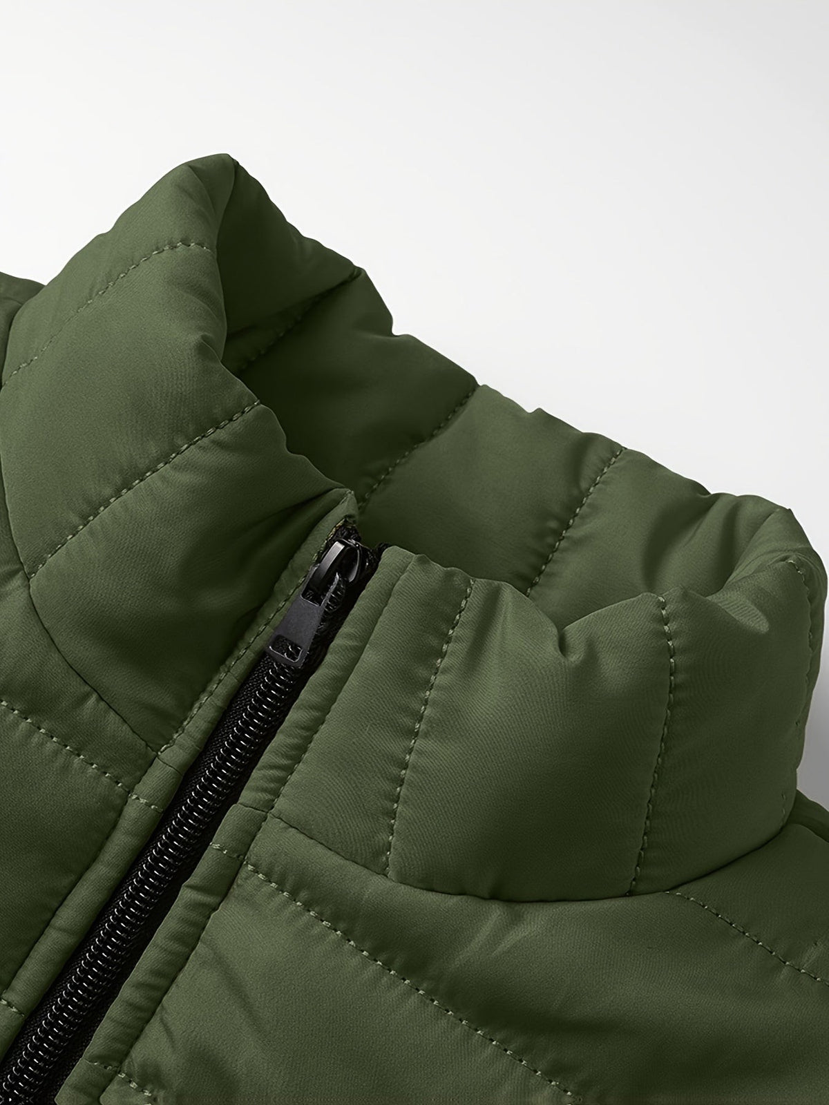 Doudoune homme sans capuche, veste matelassée légère pour l'hiver