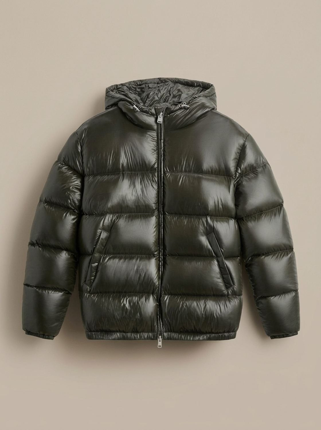 Doudoune matelassée à capuche en duvet pour homme, déperlante