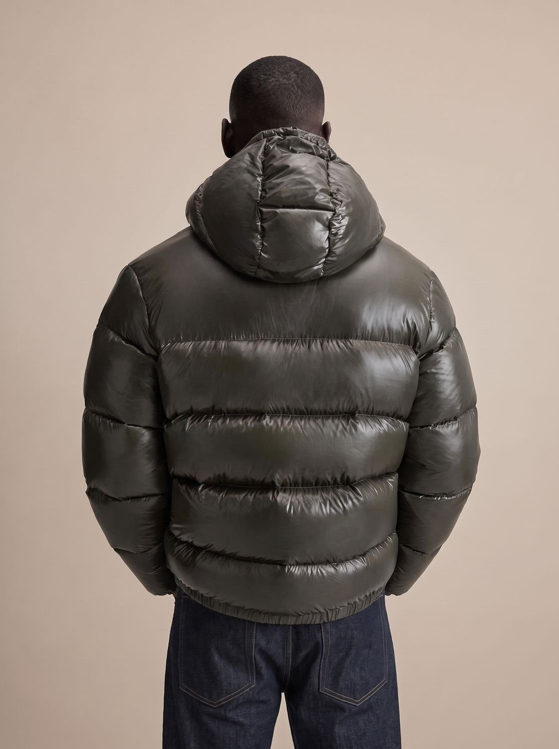 Doudoune matelassée à capuche en duvet pour homme, déperlante