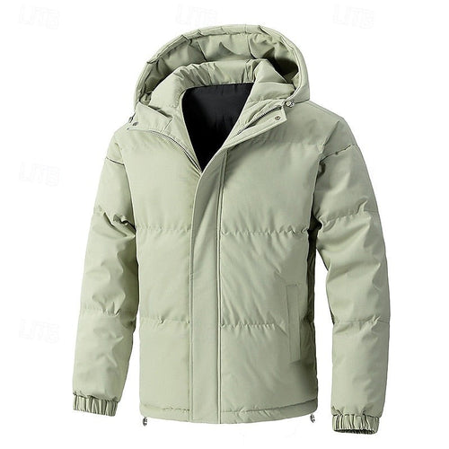 Doudoune matelassée à capuche pour homme, Veste d'hiver thermique