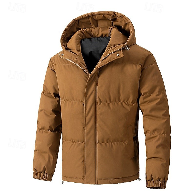 Doudoune matelassée à capuche pour homme, Veste d'hiver thermique