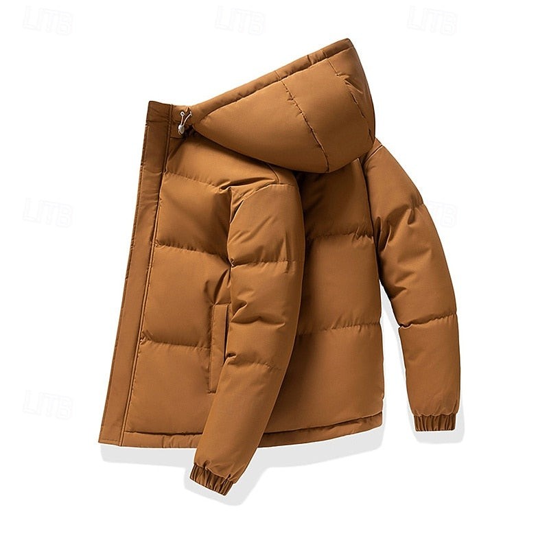 Doudoune matelassée à capuche pour homme, Veste d'hiver thermique