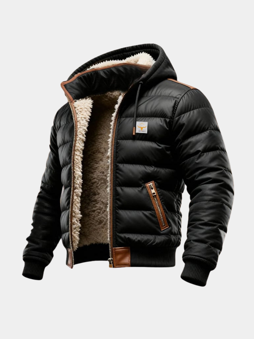 Doudoune matelassée légère en sherpa pour homme