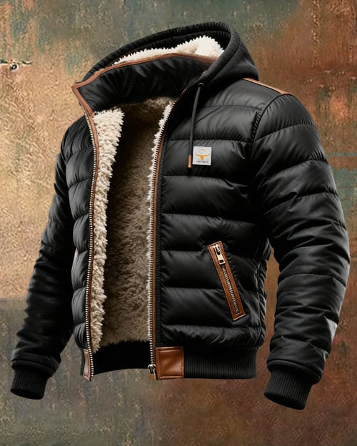 Doudoune matelassée légère en sherpa pour homme