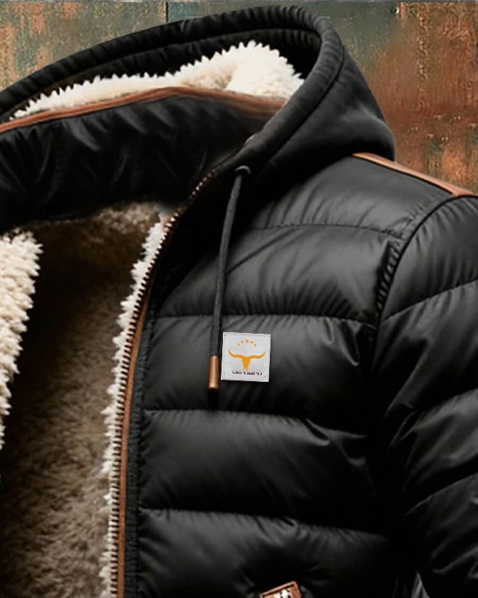 Doudoune matelassée légère en sherpa pour homme