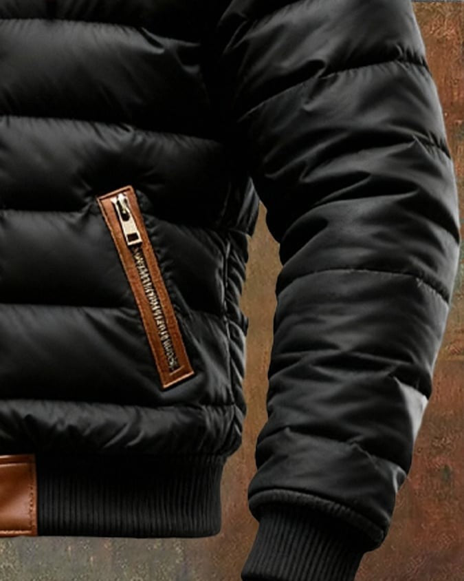 Doudoune matelassée légère en sherpa pour homme