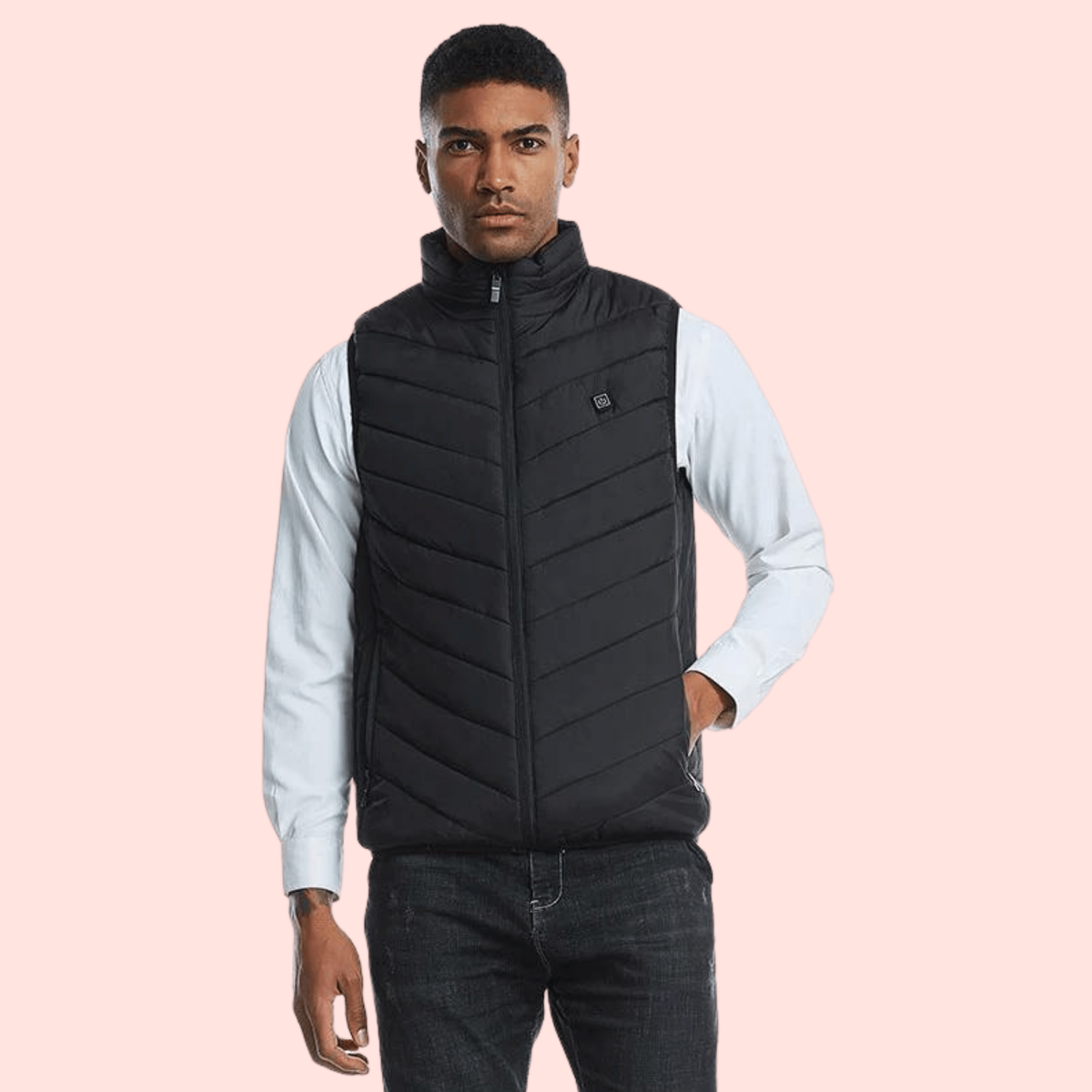 Doudoune sans manche chauffante homme – veste chauffe-corps légère