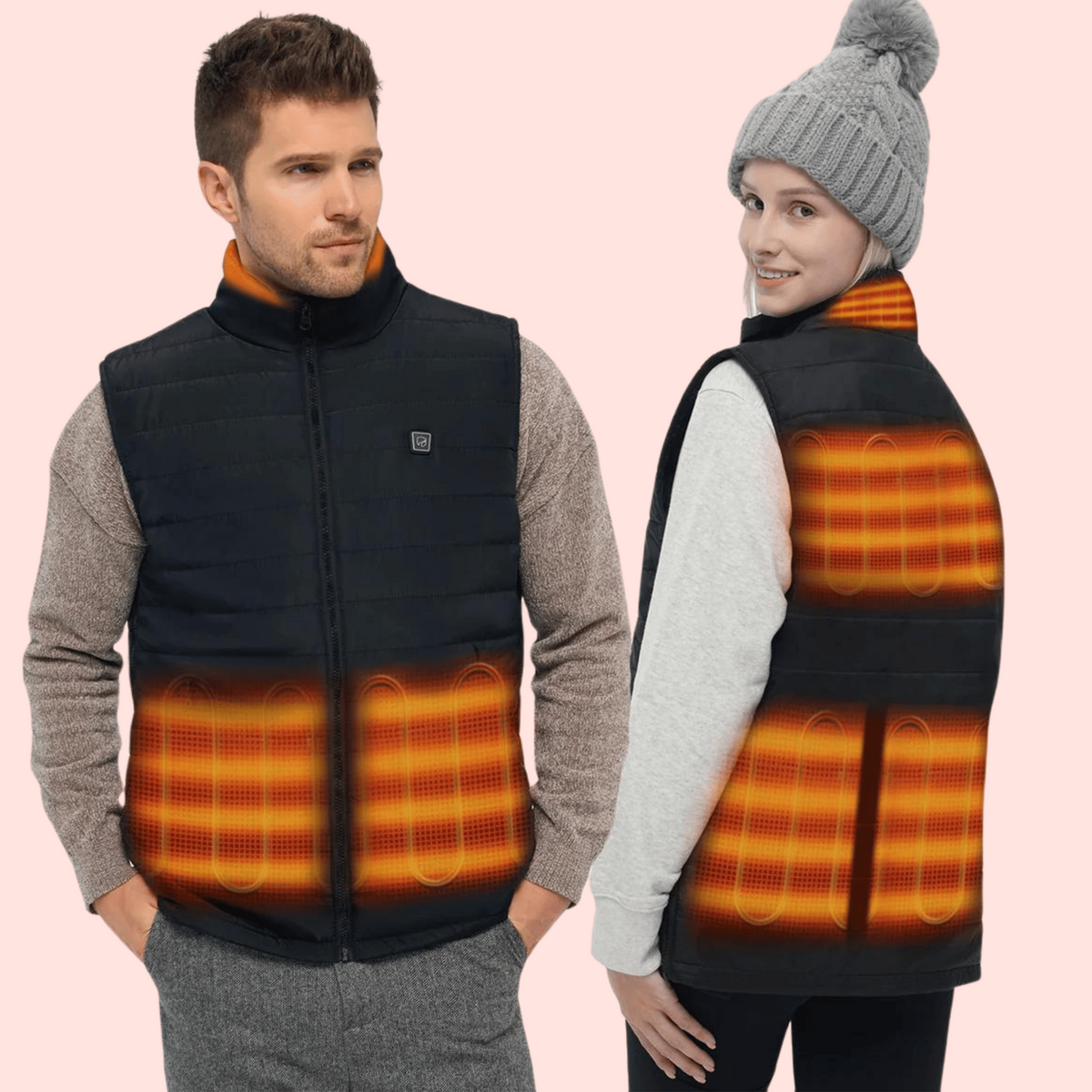Doudoune sans manche chauffante homme – veste chauffe-corps légère