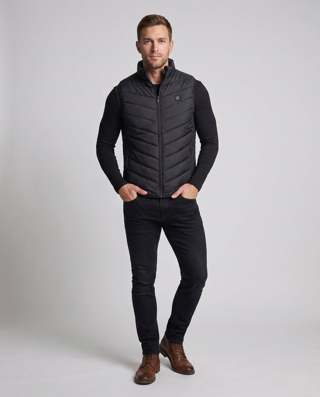 Doudoune sans manches chauffante homme - Gilet thermique multizone avec port USB