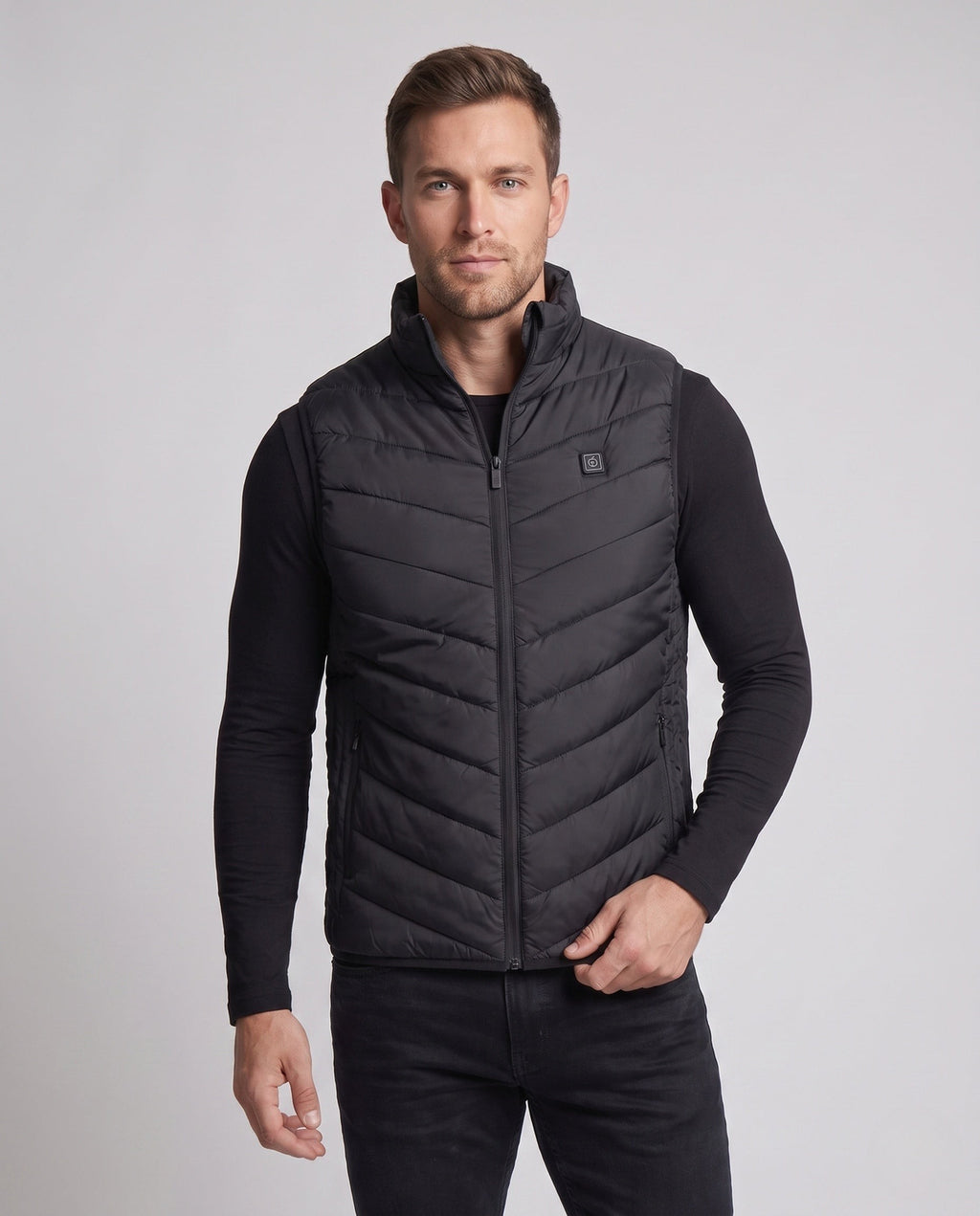 Doudoune sans manches chauffante homme - Gilet thermique multizone avec port USB
