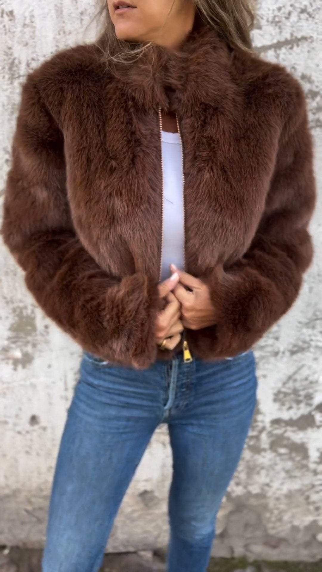Doudoune zippée matelassée femme - manteau d'hiver chaud, coupe ample et confortable