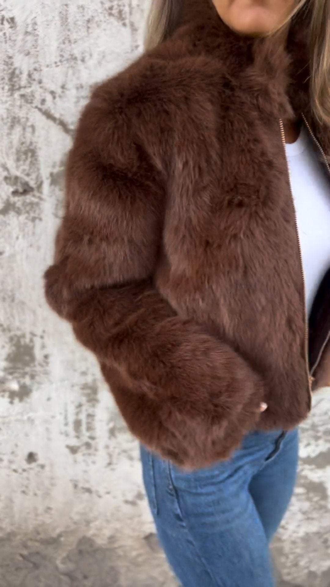 Doudoune zippée matelassée femme - manteau d'hiver chaud, coupe ample et confortable