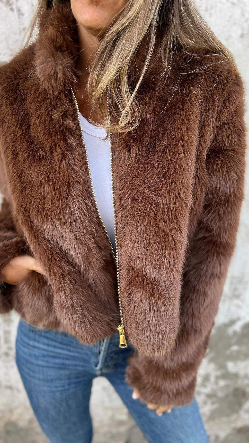 Doudoune zippée matelassée femme - manteau d'hiver chaud, coupe ample et confortable