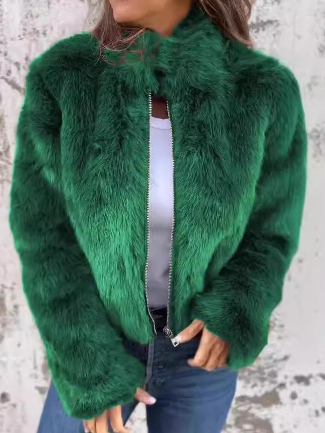 Doudoune zippée matelassée femme - manteau d'hiver chaud, coupe ample et confortable