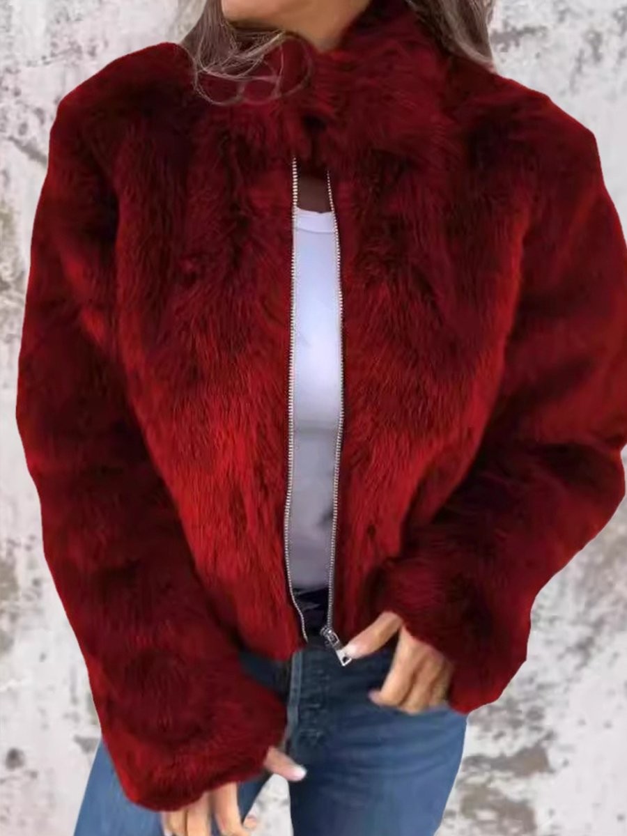 Doudoune zippée matelassée femme - manteau d'hiver chaud, coupe ample et confortable
