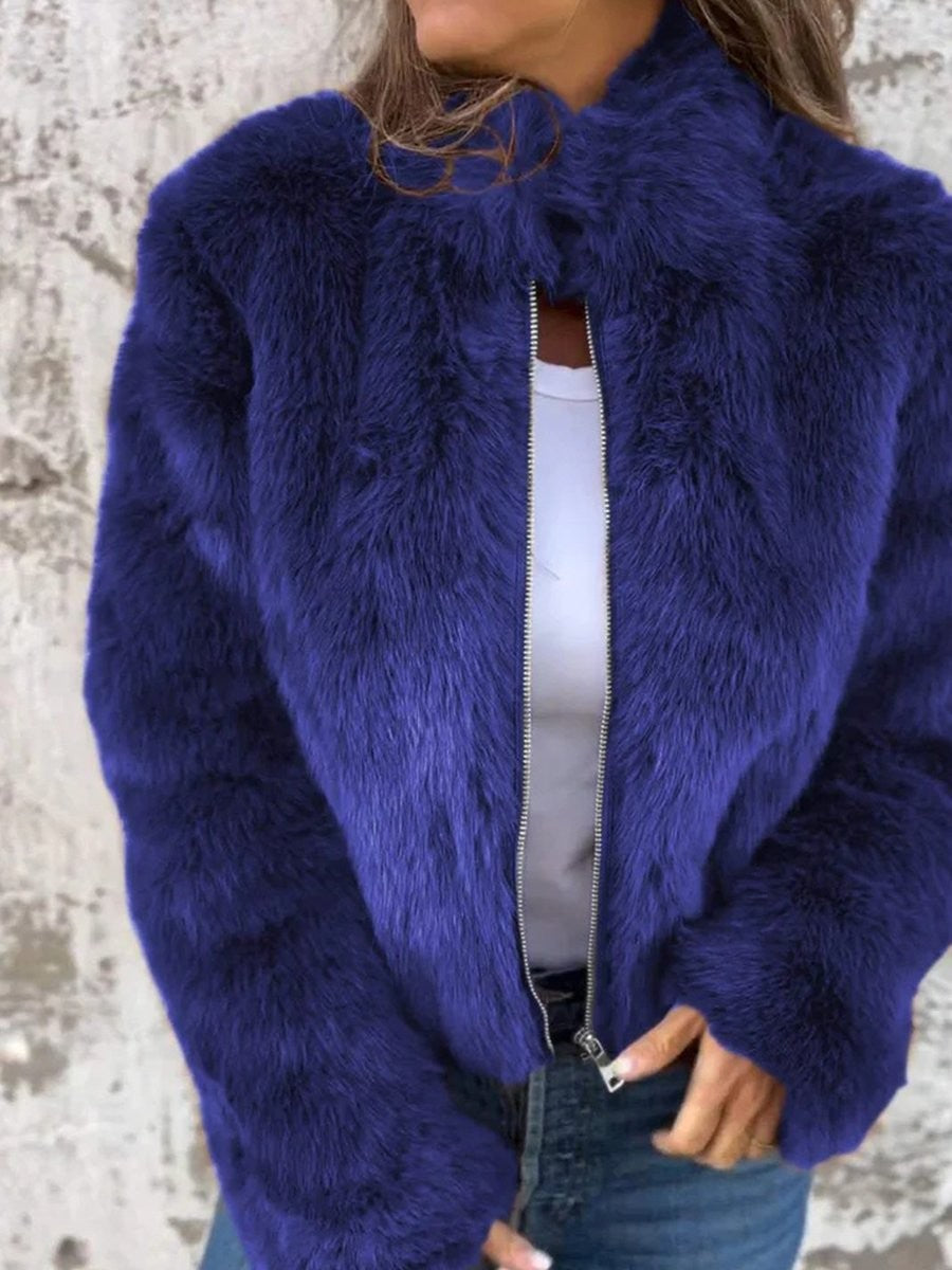 Doudoune zippée matelassée femme - manteau d'hiver chaud, coupe ample et confortable