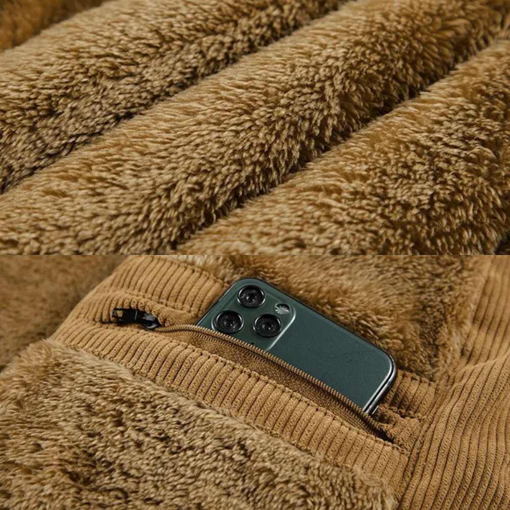 Gilet doublé chaud sans manches pour homme