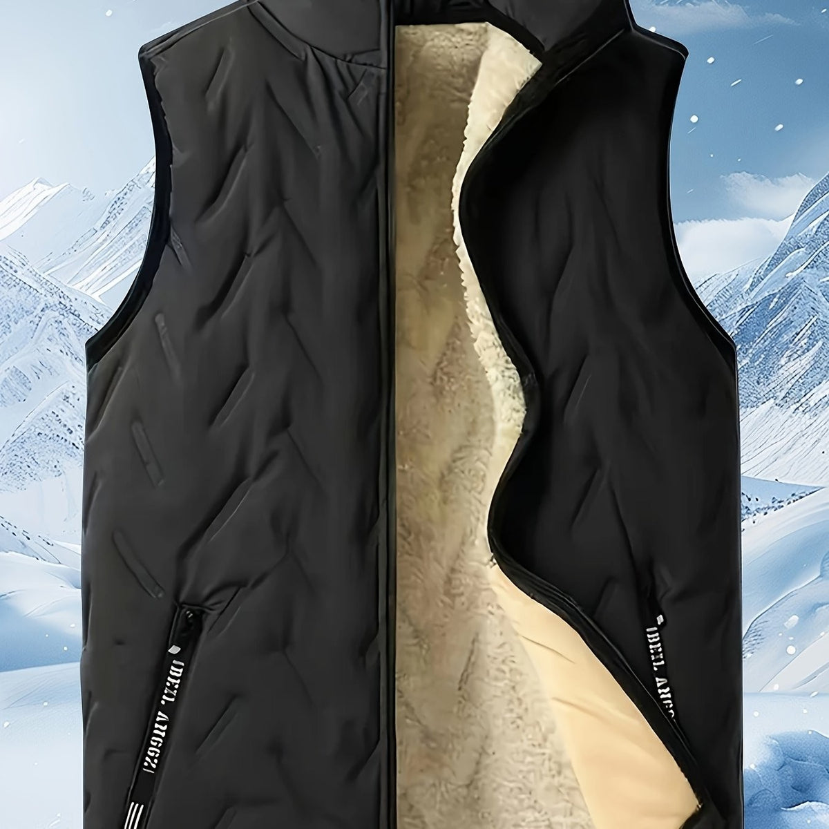 Gilet doublé de polaire, veste sans manches homme
