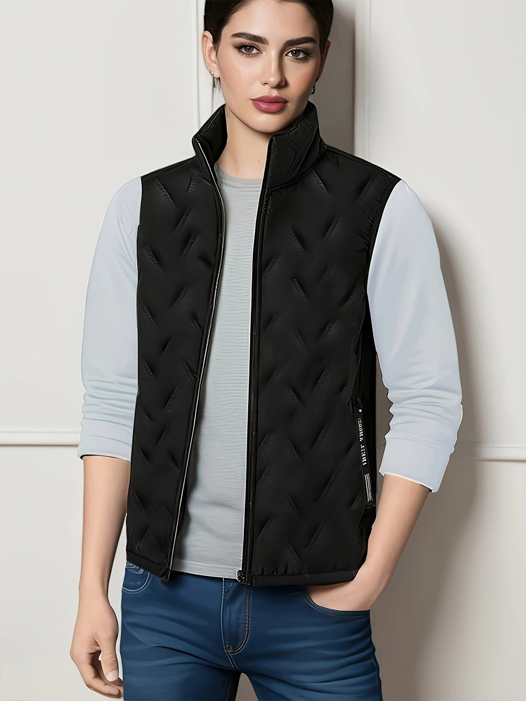 Gilet doublé de polaire, veste sans manches homme