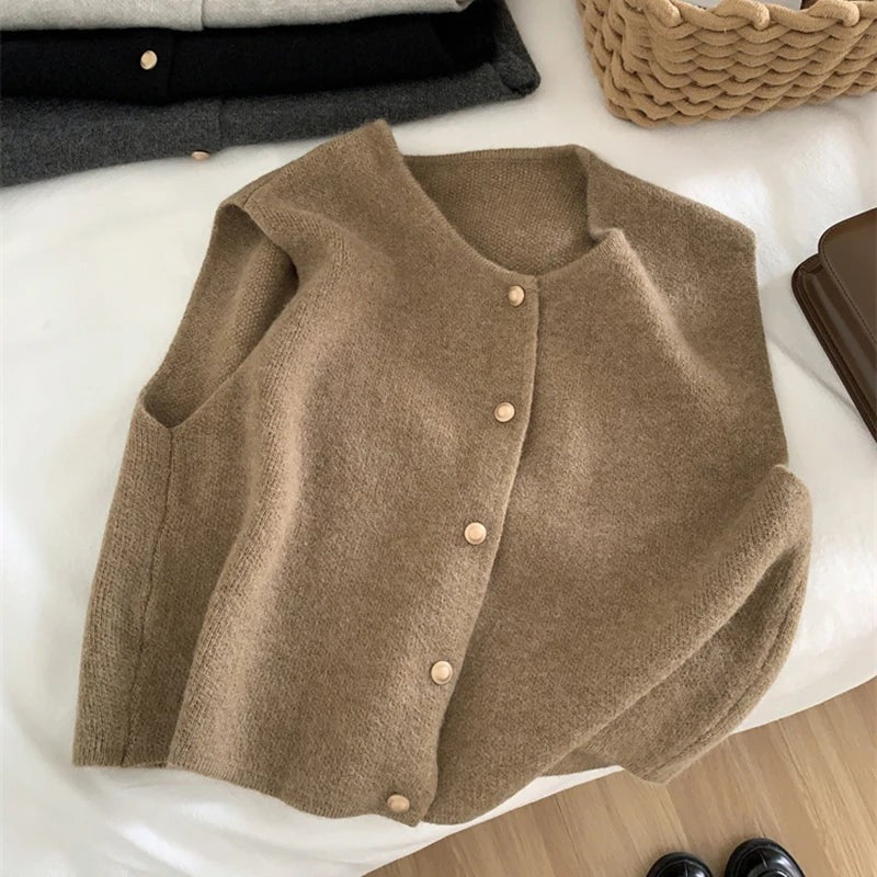 Gilet en laine mérinos sans manche pour femme