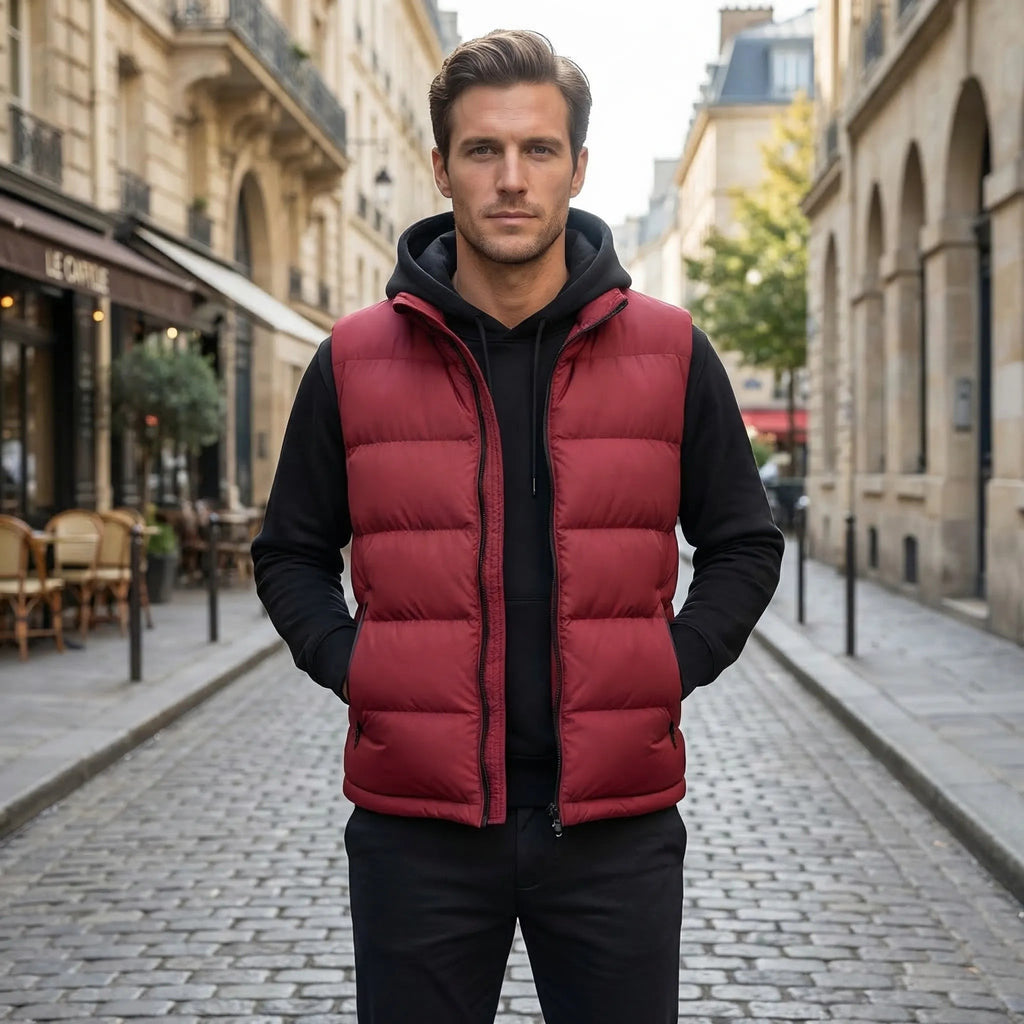 Gilet matelassé sans manches pour homme