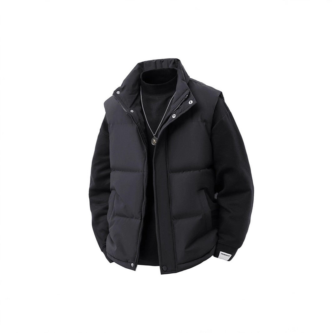 Gilet sans manche matelassé thermique pour homme, Coupe-vent à garnissage en fibres creuses
