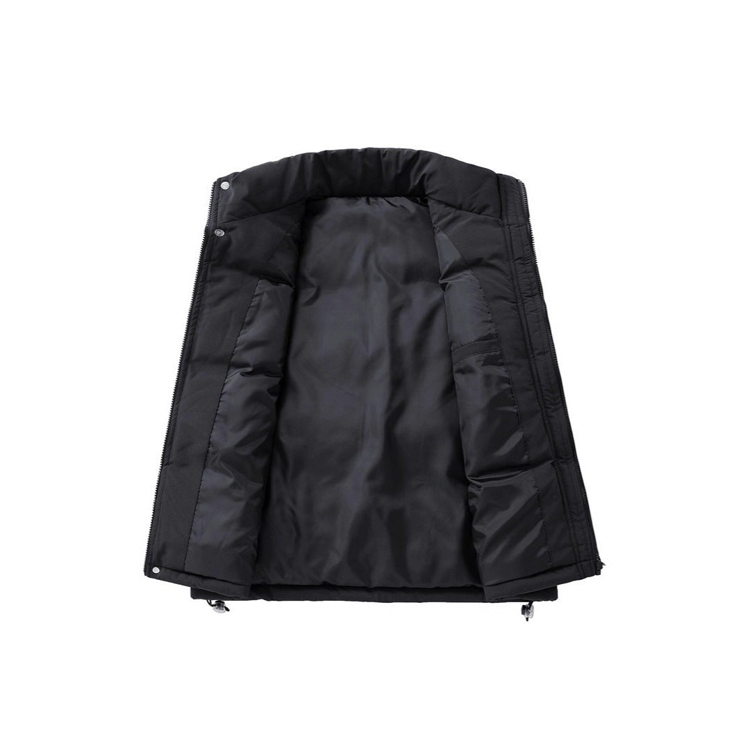 Gilet sans manche matelassé thermique pour homme, Coupe-vent à garnissage en fibres creuses