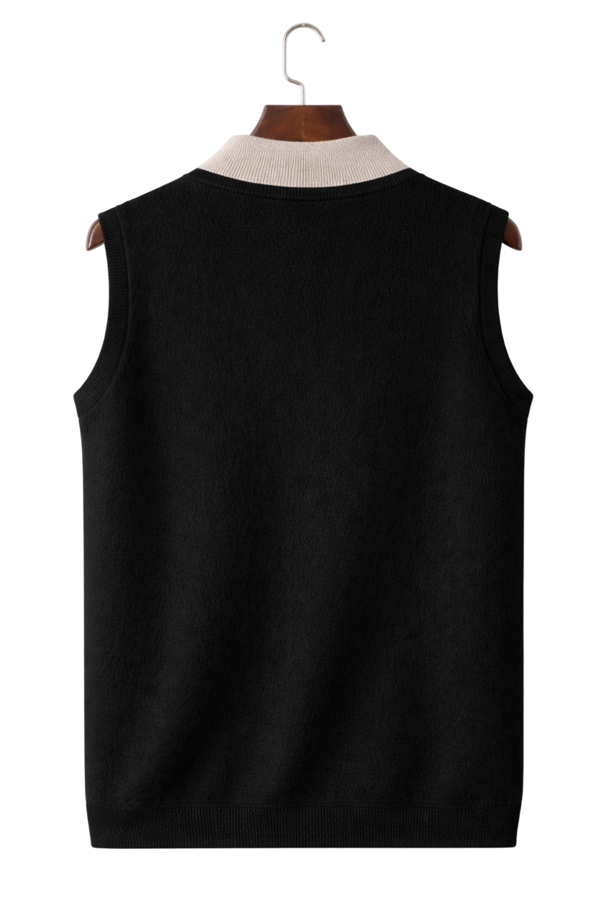 Gilet zippé en laine sans manches pour femme, Gilet Maison