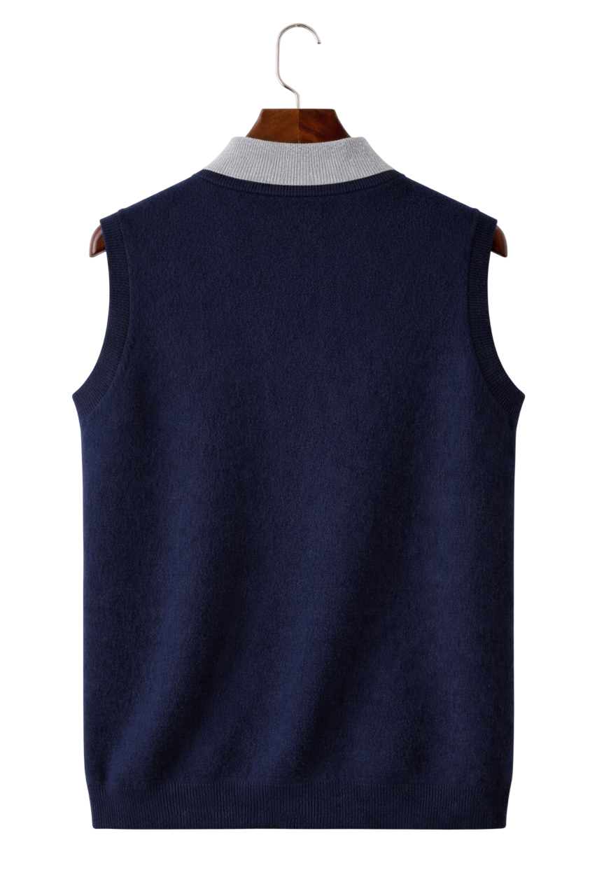 Gilet zippé en laine sans manches pour femme, Gilet Maison