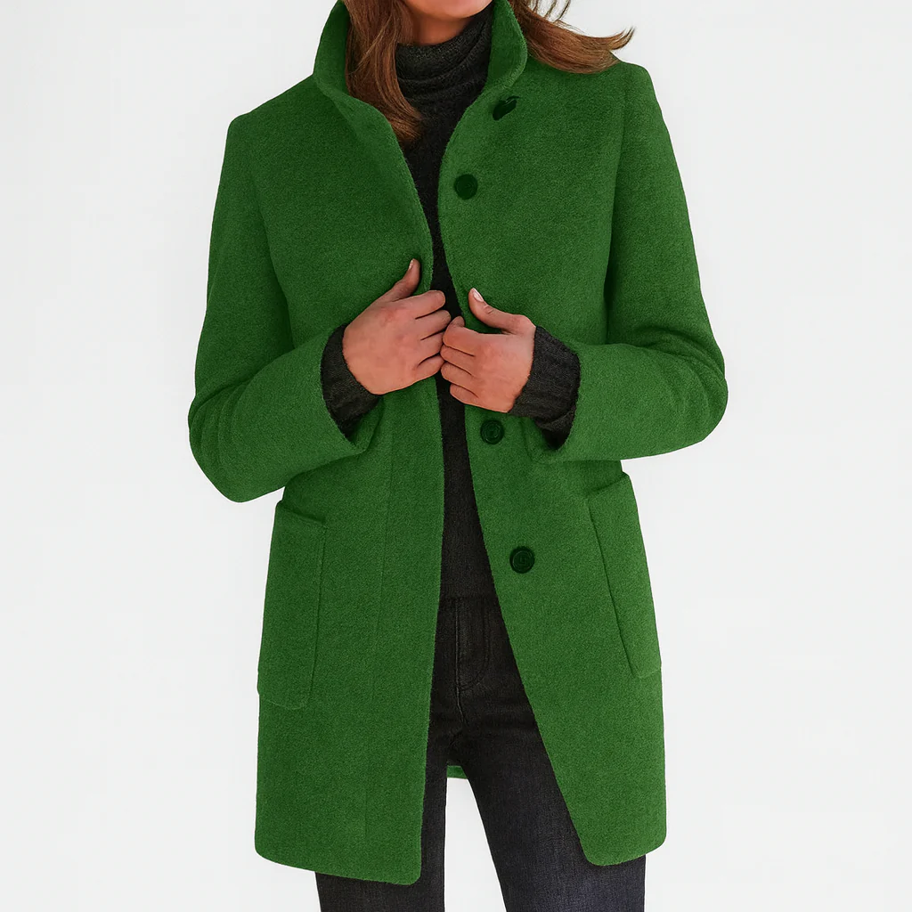 Michaela | Élégant Manteau Midi en Laine