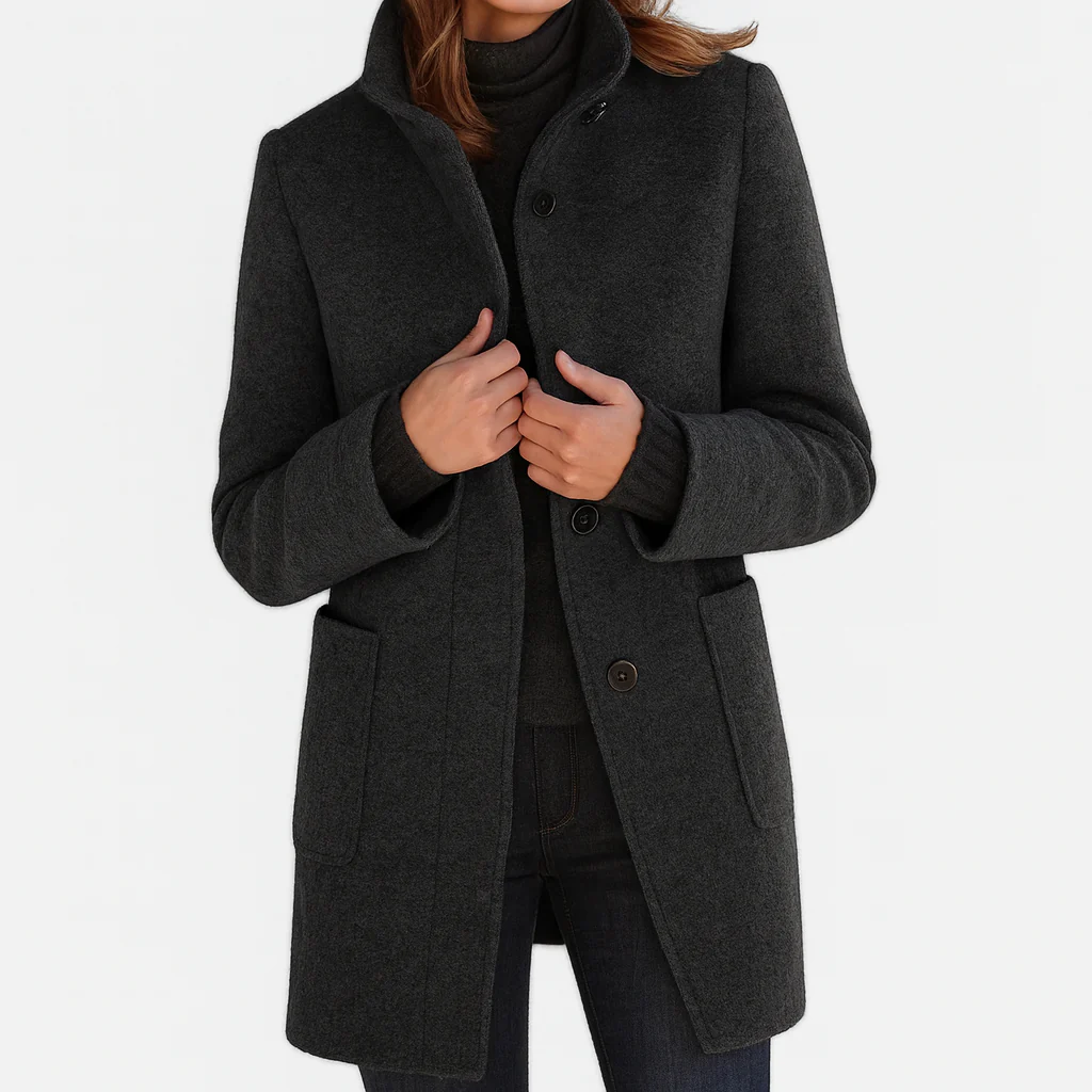 Michaela | Élégant Manteau Midi en Laine