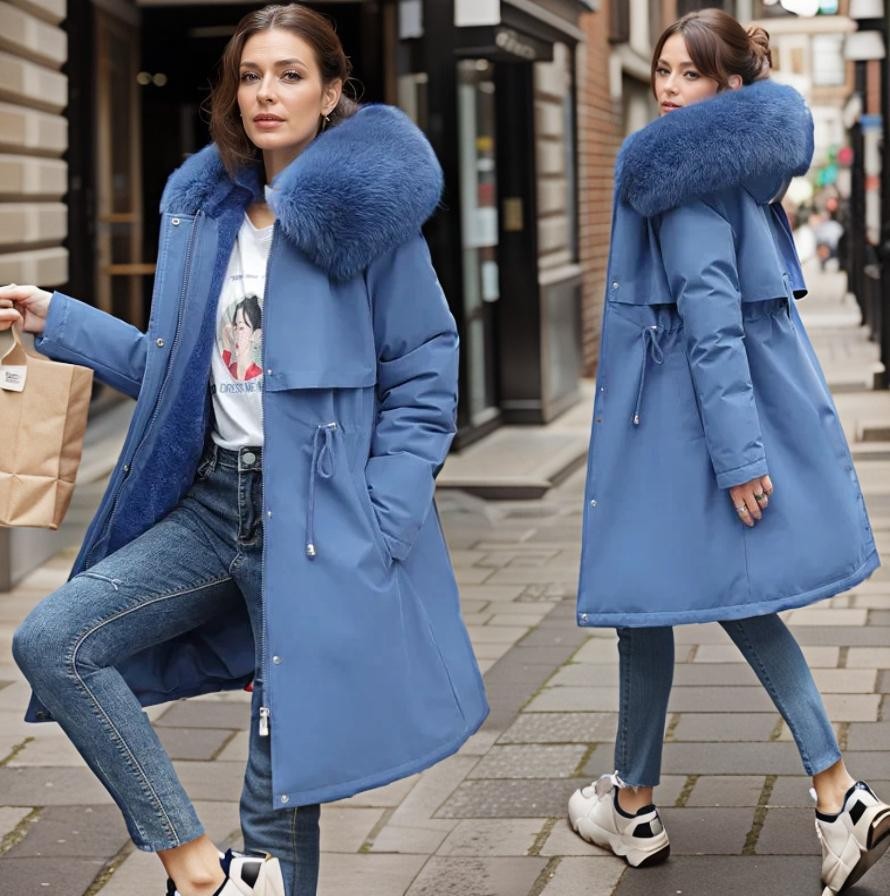 Manteau d'hiver chaud et imperméable grande taille pour femme