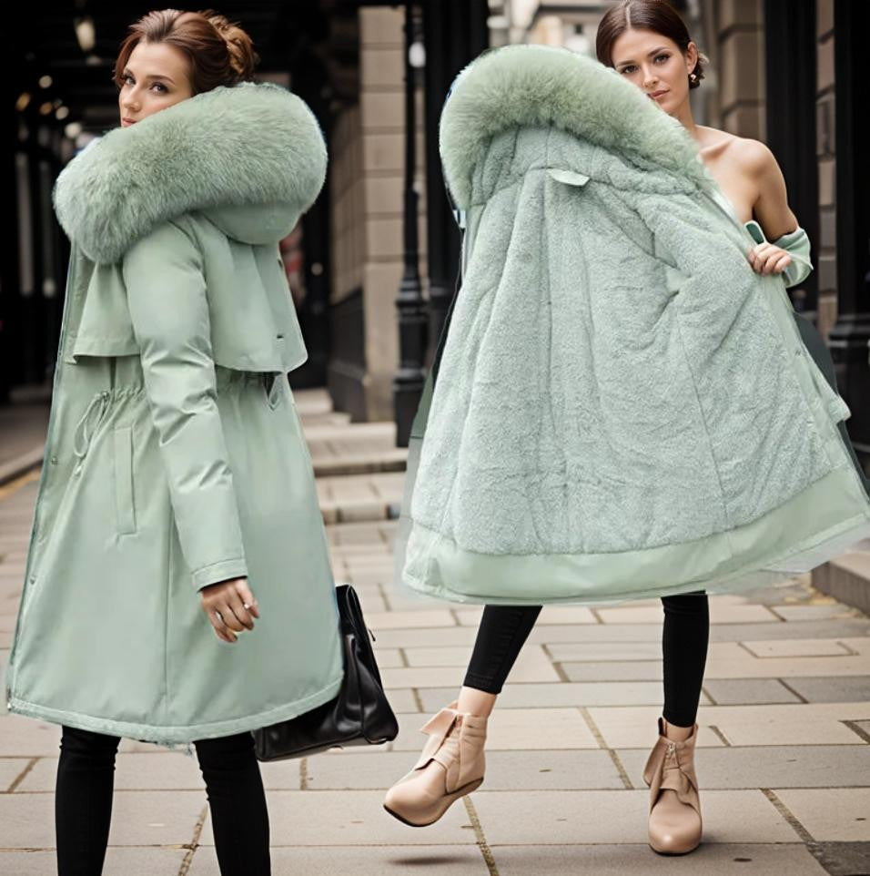 Manteau d'hiver chaud et imperméable grande taille pour femme