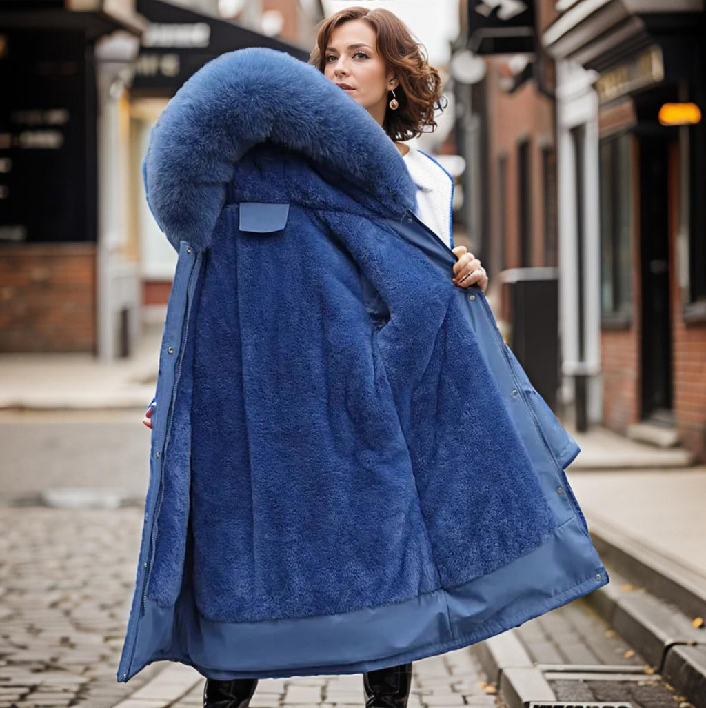 Manteau d'hiver chaud et imperméable grande taille pour femme