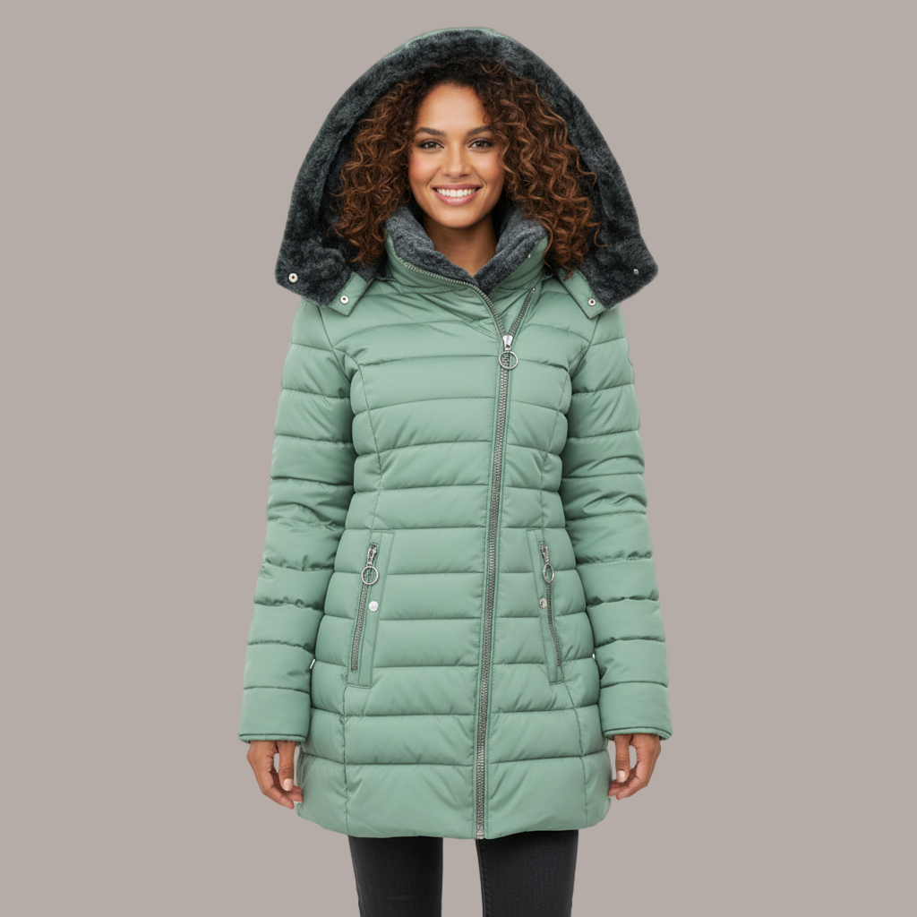 Manteau d'hiver en fausse fourrure pour femme, doublure confortable et élégante
