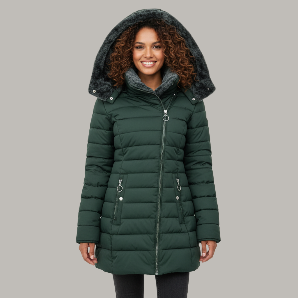 Manteau d'hiver en fausse fourrure pour femme, doublure confortable et élégante