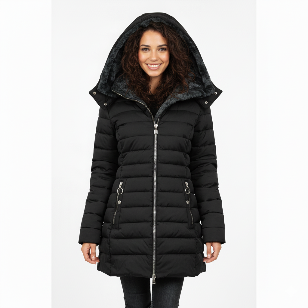 Manteau d'hiver en fausse fourrure pour femme, doublure confortable et élégante