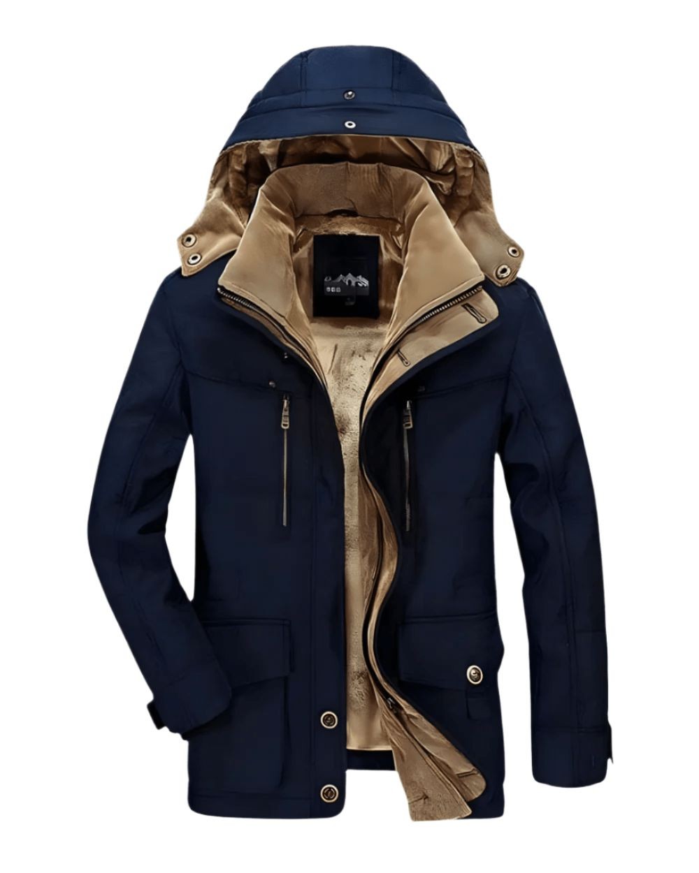 Manteau d'hiver isolant à capuche pour homme, style classe pour la ville et le plein air