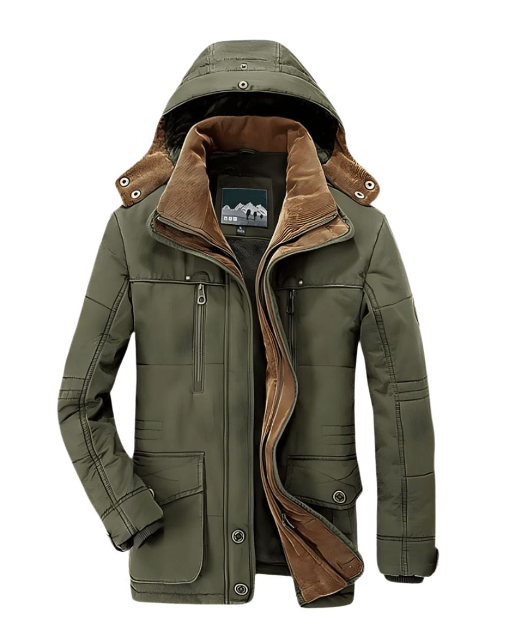 Manteau d'hiver isolant à capuche pour homme, style classe pour la ville et le plein air