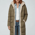 Manteau d'hiver matelassé long pour femme grande taille